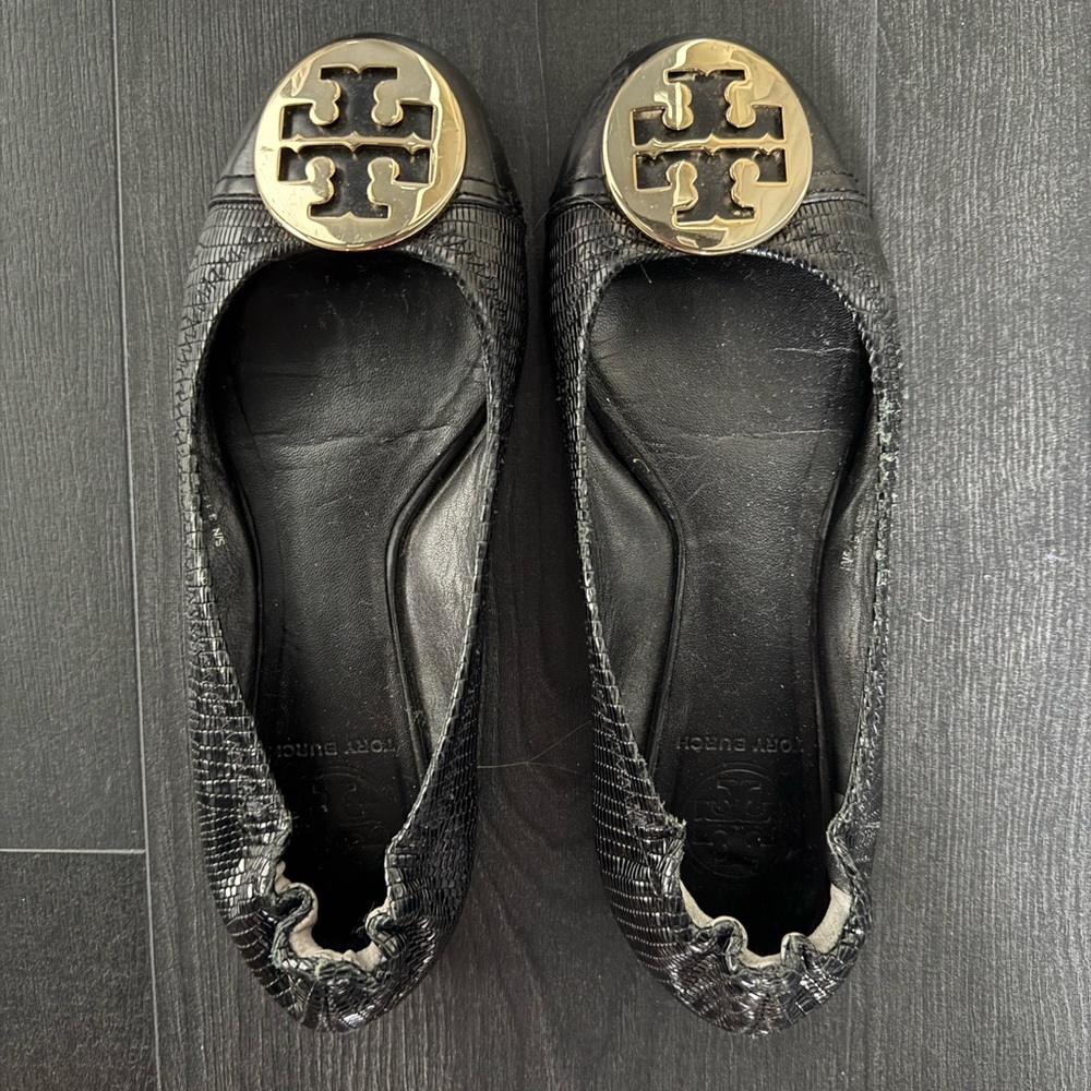Tory Burch Black Ballet Flats